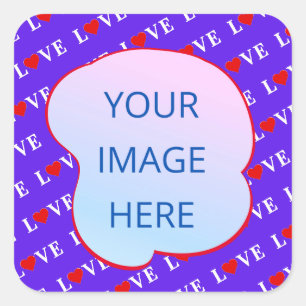 Sticker Carré Lavender LOVE Modern Chic