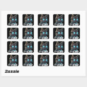 Sticker Carré L'avenir est le chat (Feuille)