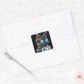Sticker Carré L'avenir est le chat (Enveloppe)