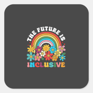 Sticker Carré L'Avenir Est Le Mois De La Fierté Inclusive LGBTQ