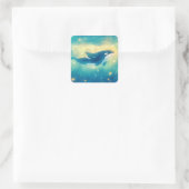 Sticker Carré L'Aventure Enchantée De Swim Orca (Sac)