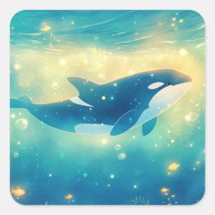 Sticker Carré L'aventure Orca de la baignade enchantée