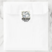 Sticker Carré Laze Furr Days - Cute Lazy Cats Design (Sac)
