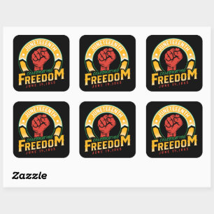 Sticker Carré Le 19ème anniversaire de la liberté