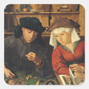 Sticker Carré Le bailleur de fonds et son épouse, 1514