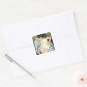 Sticker Carré Le bain de l'enfant par Mary Cassatt Impressionnis (Enveloppe)