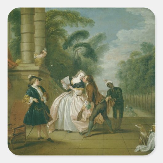 Sticker Carré Le baiser (Devant)