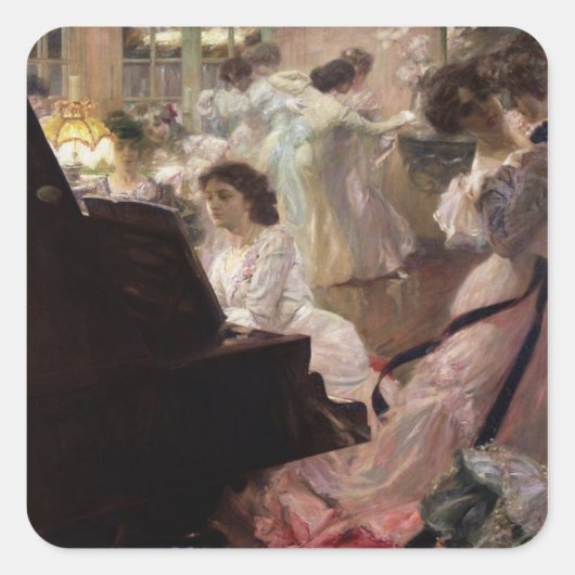 Sticker Carré Le bal blanc, 1903 (Devant)