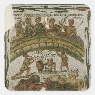 Sticker Carré Le banquet du costume, de El-Jem c.200-220