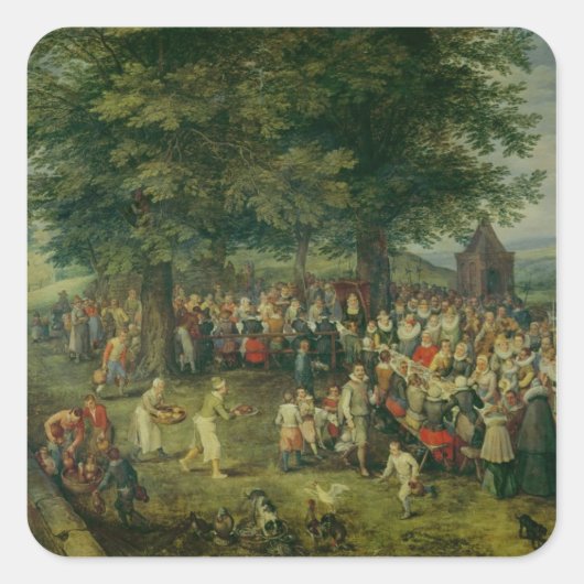 Sticker Carré Le banquet Mariage (Devant)