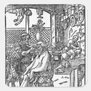 Sticker Carré Le Barbier