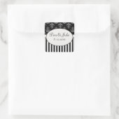 Sticker Carré Le baroque rayé noir et blanc (Sac)