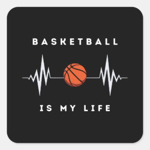 Sticker Carré Le Basket Est Mon Sport Préféré