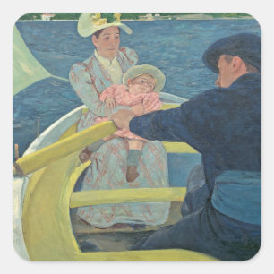Sticker Carré Le Boating Party, 1893-1894 (huile sur toile)