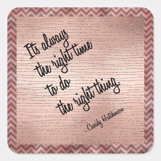 Sticker Carré Le bon moment (Devant)