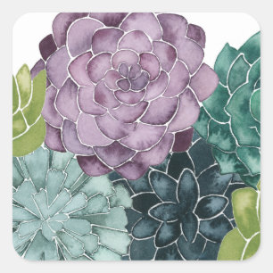 Sticker Carré Le bonheur   de plante élèvent l'amour de récolte