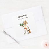 Sticker Carré Le broyer - Un petit poids à la fois (Enveloppe)