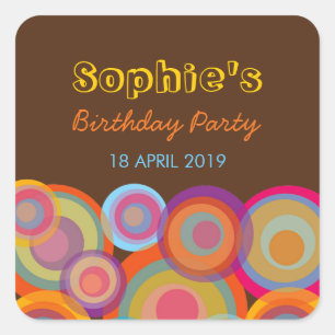 Sticker Carré Le bruit d'arc-en-ciel entoure l'autocollant