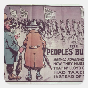 Sticker Carré Le budget du peuple", 1909