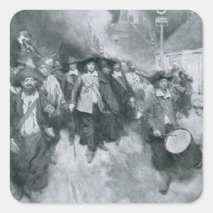 Sticker Carré Le Burning de Jamestown