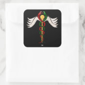 Sticker Carré Le Caduceus (Sac)