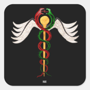 Sticker Carré Le Caduceus