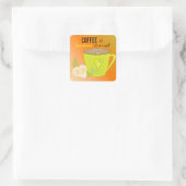 Sticker Carré Le Café Est Ma Citation Sunshine (Sac)