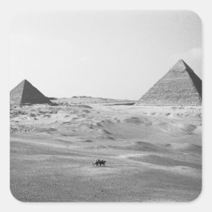 Sticker Carré Le Caire Égypte, Pyramides de Gizeh