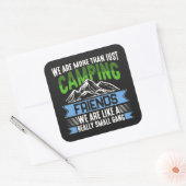 Sticker Carré Le camping est amusant (Enveloppe)