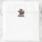 Sticker Carré Le Canada est fier (Sac)