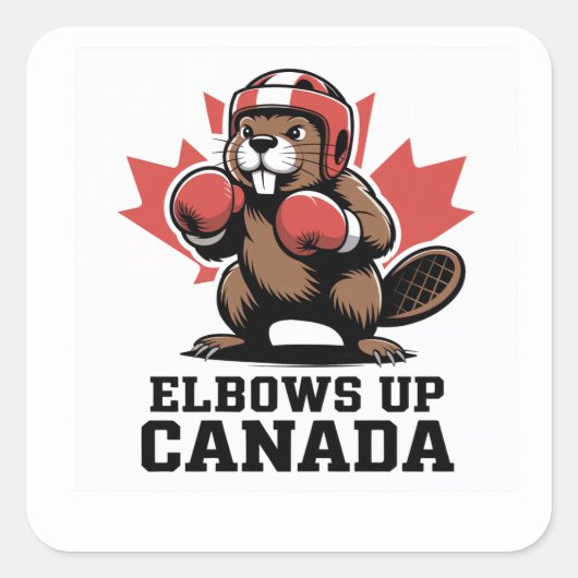 Sticker Carré Le Canada est fier (Devant)