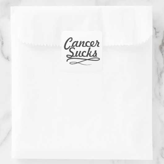 Sticker Carré Le cancer craint (Sac)