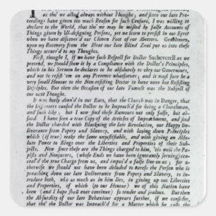 Sticker Carré Le Capitaine de la Déclaration de Mobs