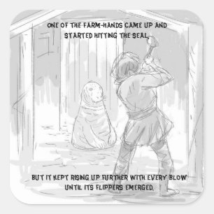 Sticker Carré Le célèbre sceau fantôme de la saga Eyrbyggja