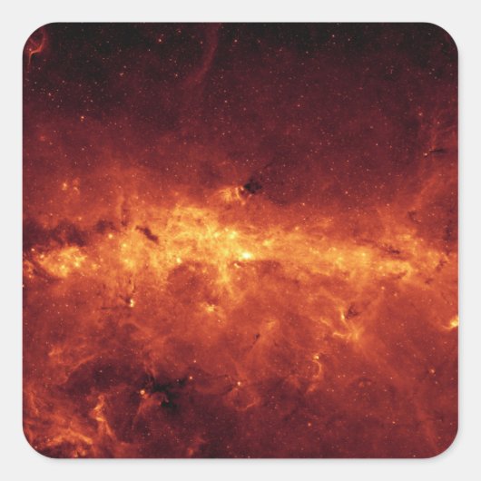 Sticker Carré Le centre de la Voie Lactée avec poussière (Devant)