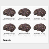 Sticker Carré Le Cerveau Croit Ce Que Vous Dites (Feuille)