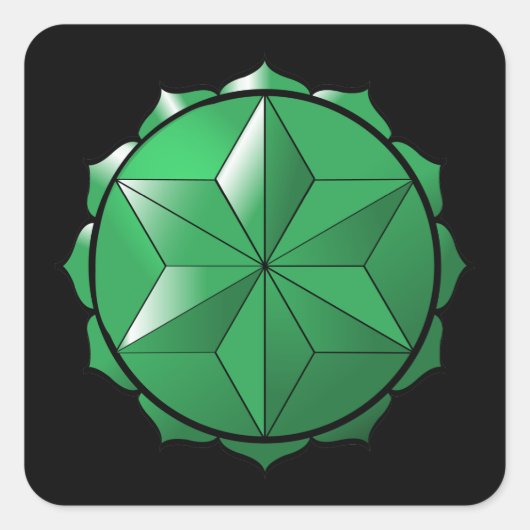 Sticker Carré Le chakra du coeur (Devant)