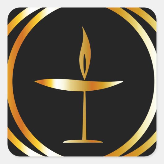 Sticker Carré Le Chalice flamboyant (Devant)