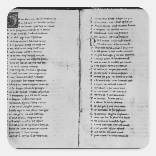 Sticker Carré Le chant de Roland' (Devant)