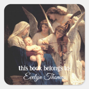 Sticker Carré Le chant des anges, Bouguereau