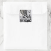 Sticker Carré Le charpentier (Sac)