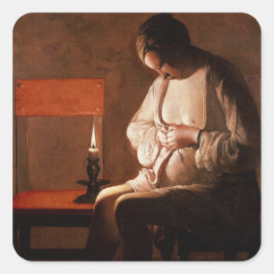 Sticker Carré Le chasseur de puces