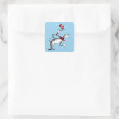 Sticker Carré Le Chat Chapeauté S'incline (Sac)