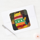 Sticker Carré Le chat dans le pull laid (Enveloppe)