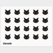 Sticker Carré le chat noir aux yeux orange (Feuille)