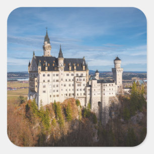 Sticker Carré Le château de Neuschwanstein en Allemagne