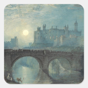 Sticker Carré Le château William Turner Alnwick