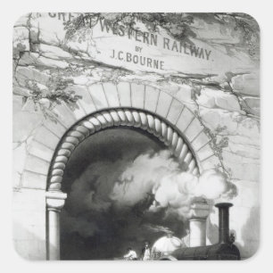 Sticker Carré Le chemin de fer de Great Western, 1846