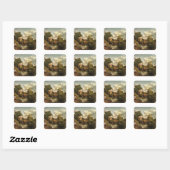 Sticker Carré Le Cheval Blanc par John Constable, (Feuille)