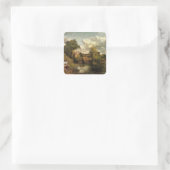 Sticker Carré Le Cheval Blanc par John Constable, (Sac)